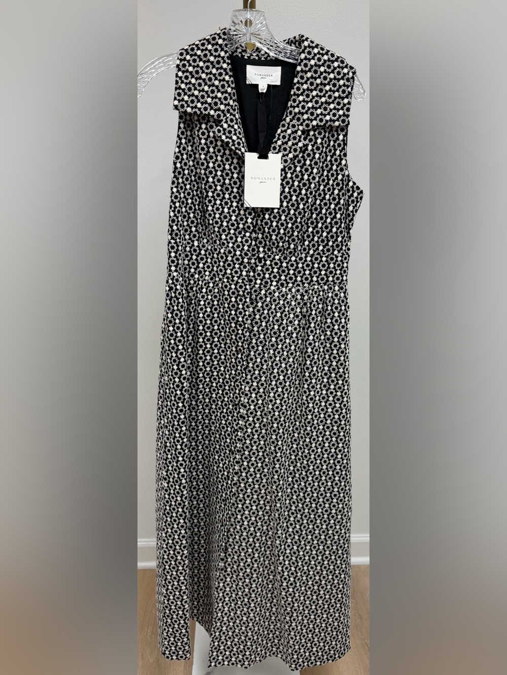 Pomander Place Black and White Floral A-Line